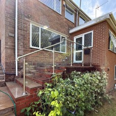Stainless Steel & Glass Balustrade to Entrance Steps